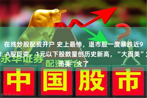 在线炒股配资开户 史上最惨，退市股一度暴跌近99%！A股巨变，1元以下股数量创历史新高，“大而美”火了